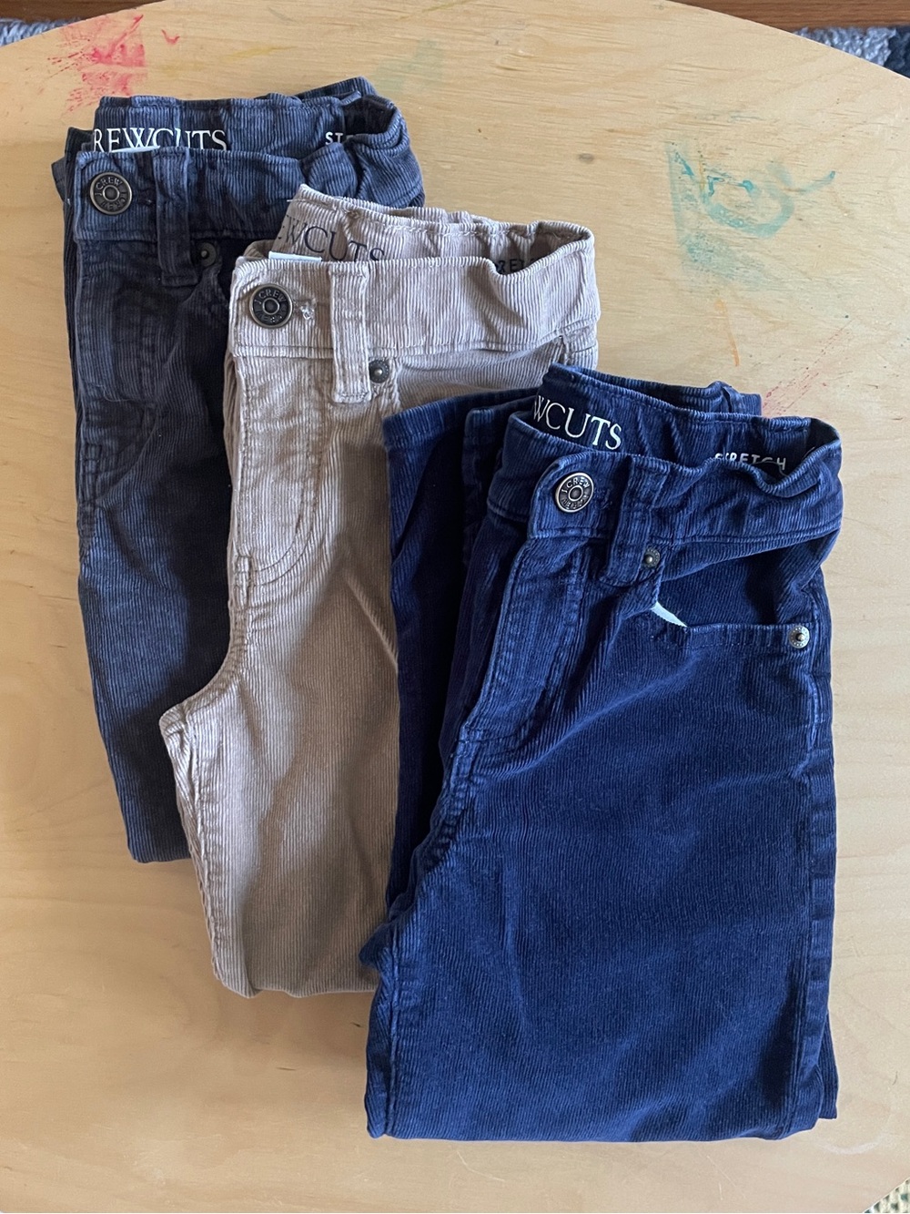 Bundle of THREE Crewcuts Corduroy Pants